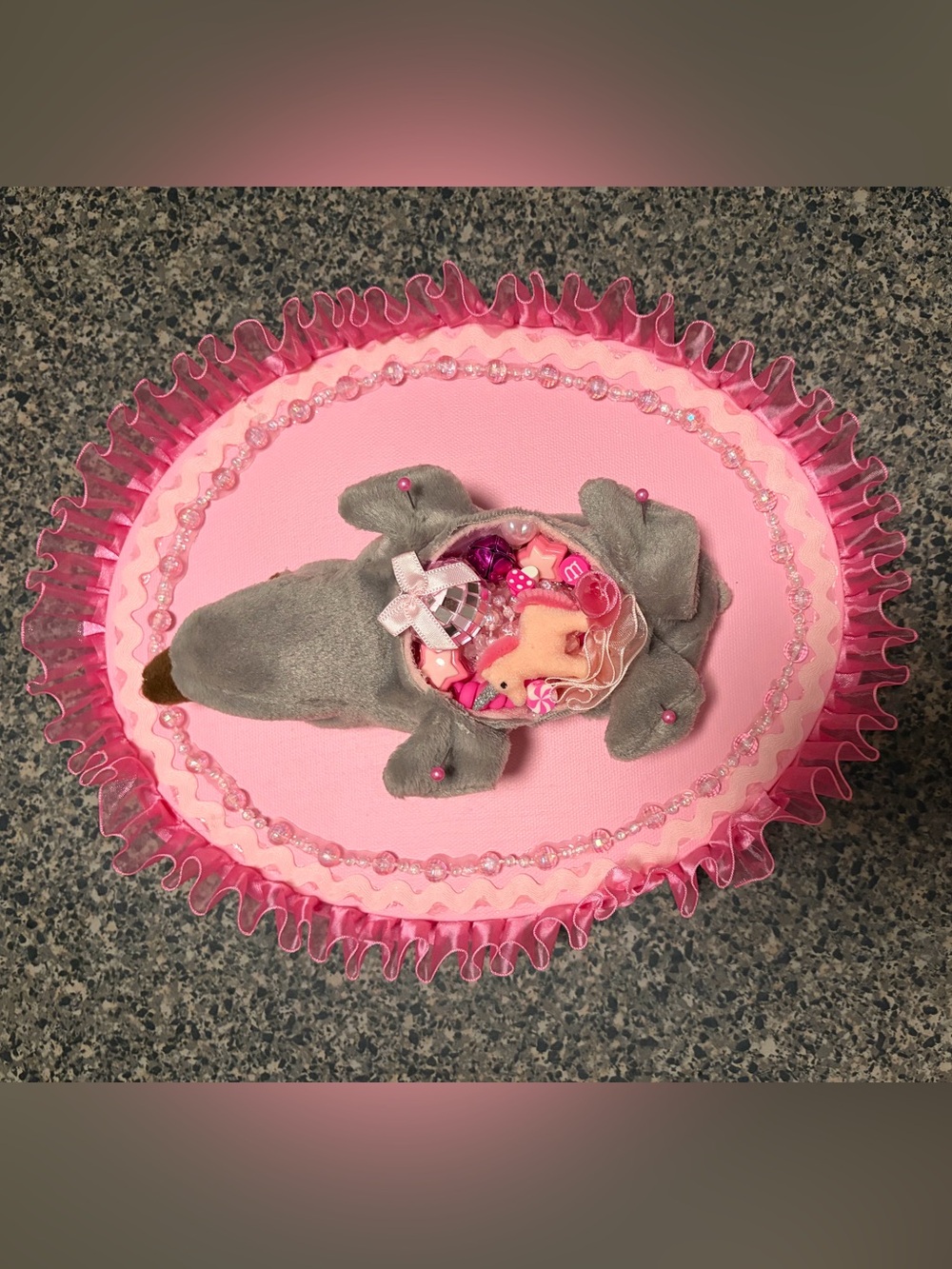 Rhino beanie baby taxidermy